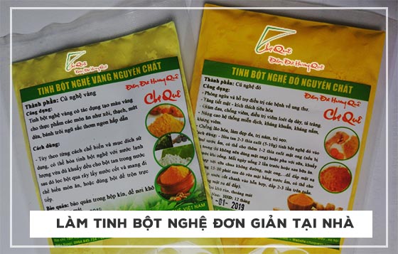 hướng dẫn làm tinh bột nghệ đơn giản tại nhà